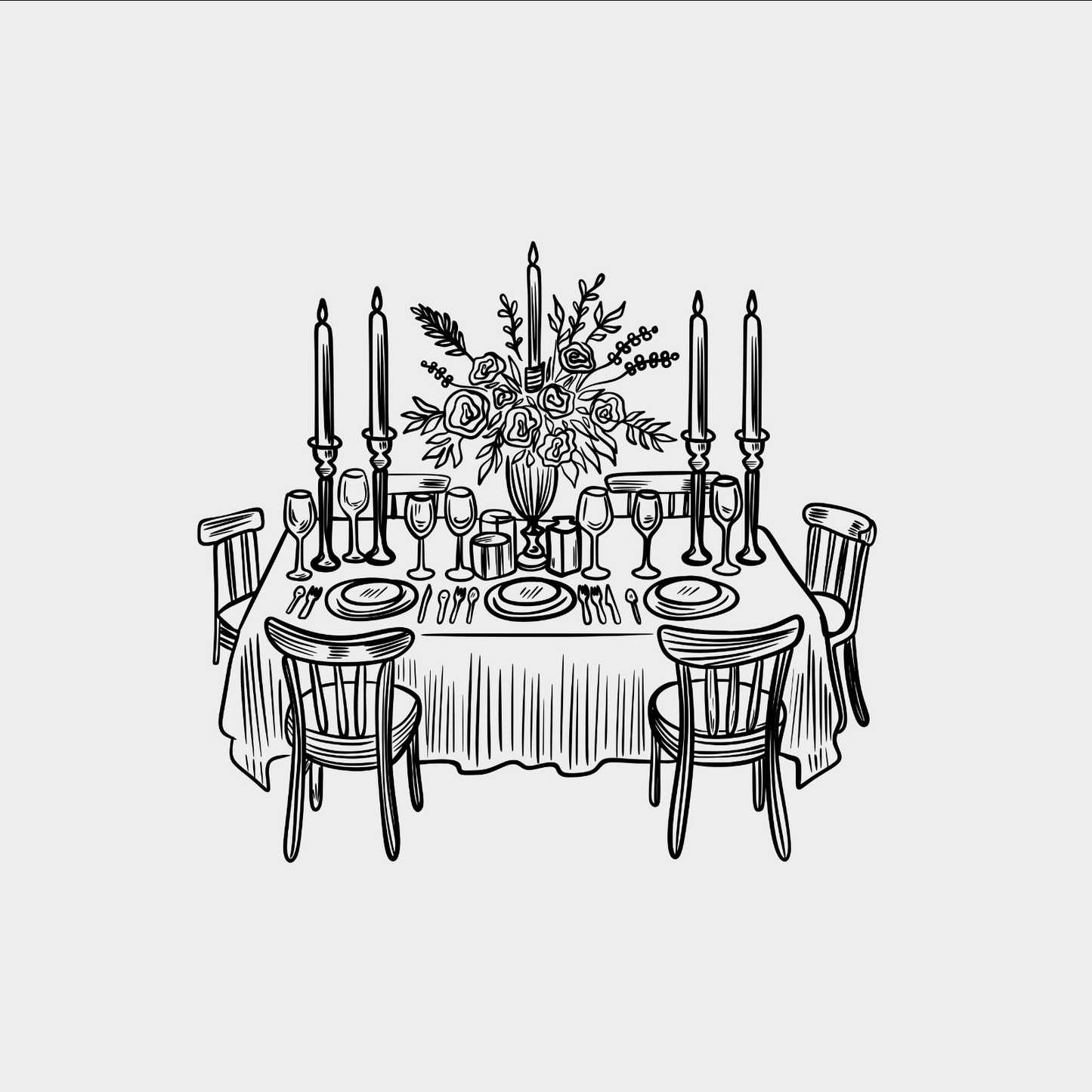 White or Black Rectangle Table Linens
