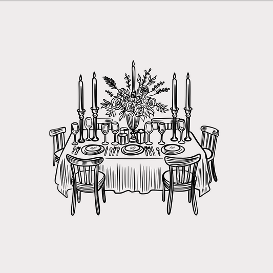 White or Black Rectangle Table Linens